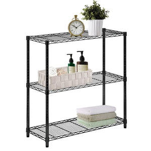Assembled Metal Storage Shelving Unit - 3 Sizes & 2 Colors!