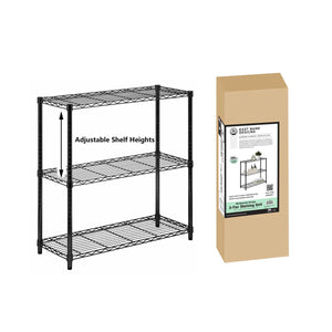 Assembled Metal Storage Shelving Unit - 3 Sizes & 2 Colors!