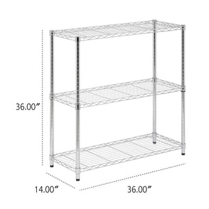 Assembled Metal Storage Shelving Unit - 3 Sizes & 2 Colors!