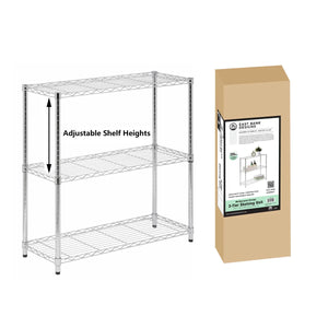 Assembled Metal Storage Shelving Unit - 3 Sizes & 2 Colors!
