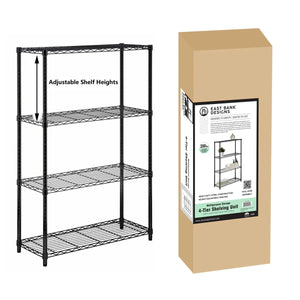 Assembled Metal Storage Shelving Unit - 3 Sizes & 2 Colors!