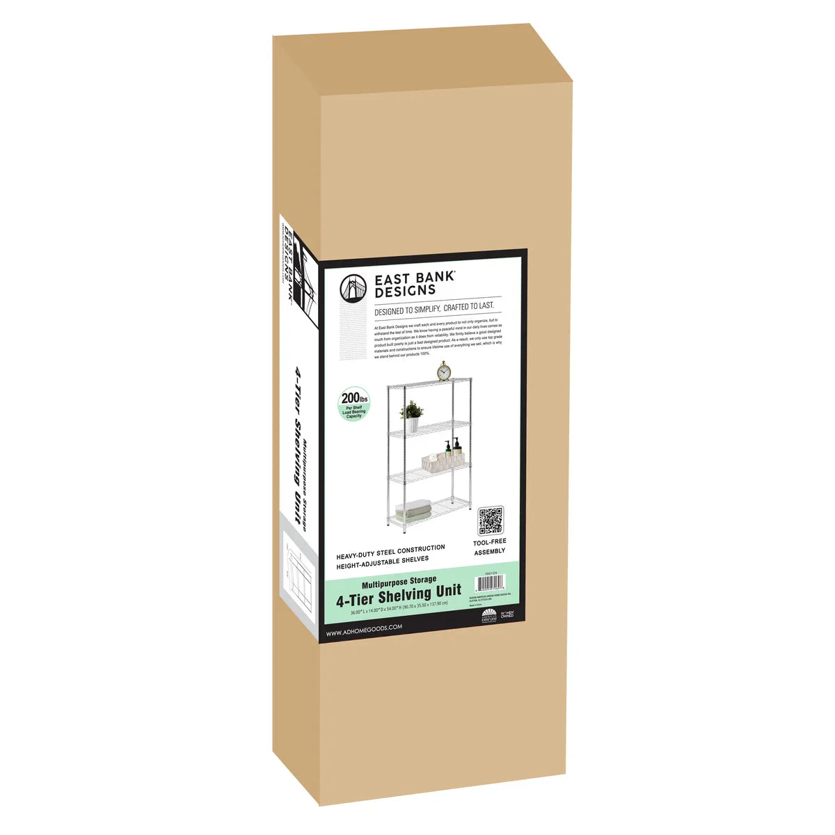 Assembled Metal Storage Shelving Unit - 3 Sizes & 2 Colors!