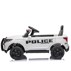 Licensed Ford Police 12V Ride-On Truck with Parental Remote Control