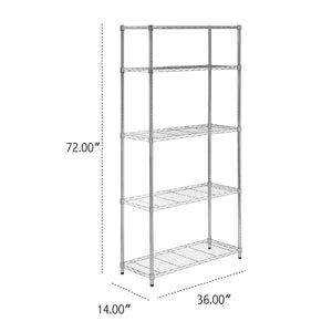 Assembled Metal Storage Shelving Unit - 3 Sizes & 2 Colors!
