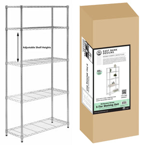 Assembled Metal Storage Shelving Unit - 3 Sizes & 2 Colors!