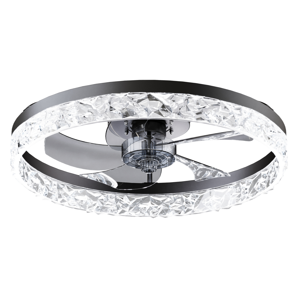19.7" Ceiling Fan with Dimmable LED Light and Remote & App Control