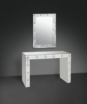 Hessa Mirrored & Faux Rhinestone Console Table