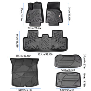 All-Weather TPE Floor Mats for Tesla Model Y 2021-2022