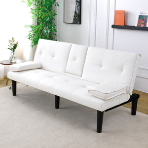 Sofa Bed With Foldable Design And Cup Holder