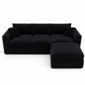 Compressed Modular Sectional Sofa with Ottoman