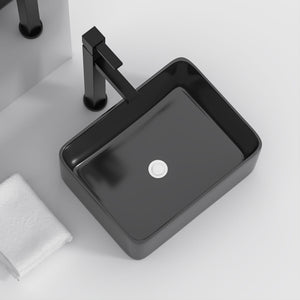 Modern European Design Ceramic Rectangular Vessel Bathroom Sink