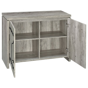 2 Door Accent Cabinet With Accents - Gray