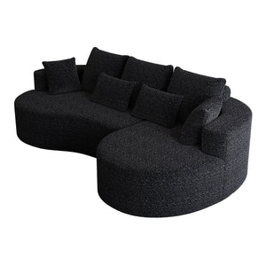 Curved Oversized Sectional Sofa With Extra Deep Seat