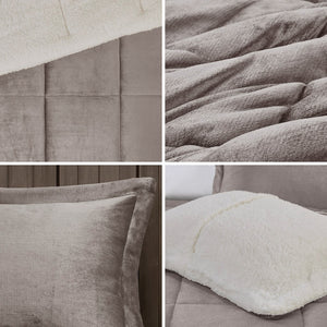 King Plush to Sherpa Down Alternative Comforter Set