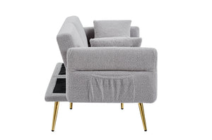 Modern Teddy Upholstered Accent Loveseat Sofa