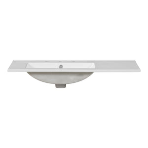 Bathroom Vanity With Ceramic Sink Combo, Abundant Storage Cabinet 2 Soft Close Doors And 5 Drawers