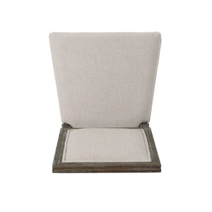 Traditional Style Dining Chair Set With Fabric Upholstery
