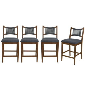 Arno Indoor Upholstered Wooden Counter Stool