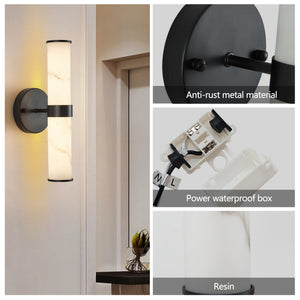 Resin Imitation Marble Texture Wall Light - Set of 2