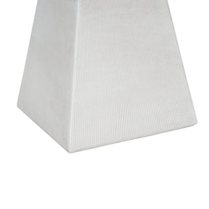 Antique-Textured Magnesium Oxide Outdoor Side Table