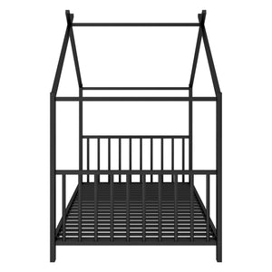 Metal House Platform Bed With Modern Design And Durable Frame