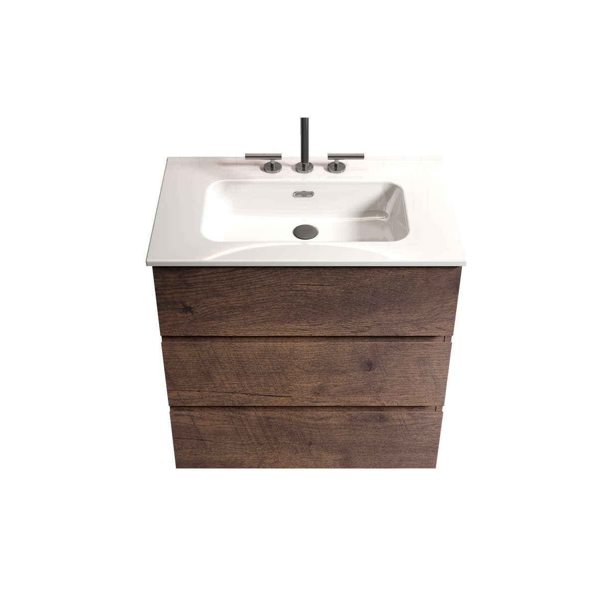 TIA 30" Walnut Bathroom Vanity with Ceramic Sink