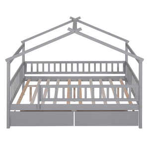 House Bed With 2 Drawers