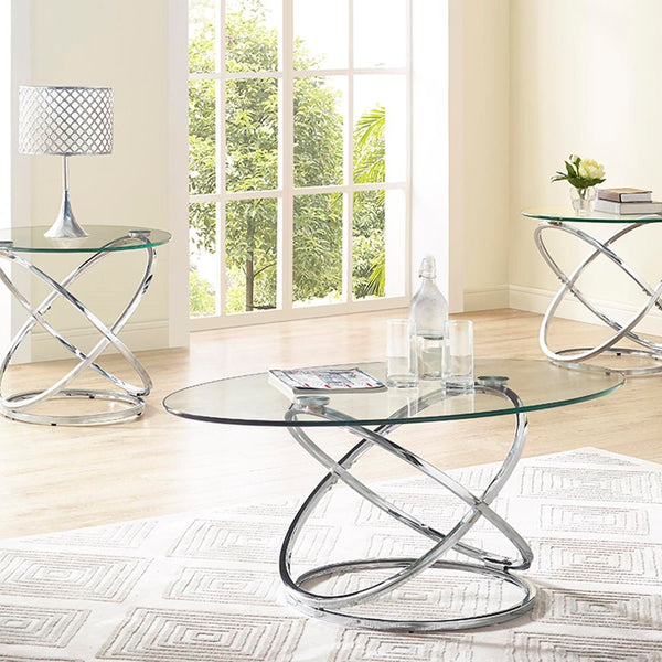 Cocktail Table Set - Chrome