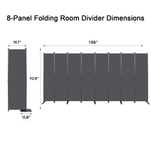 8-Panel Folding Privacy Screen