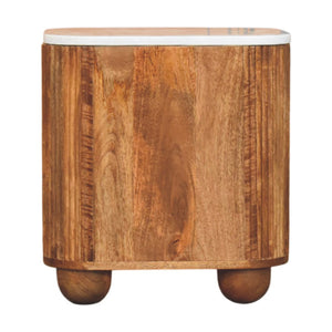 Artisan Furniture Solid Wood Aurora Marble Nightstand