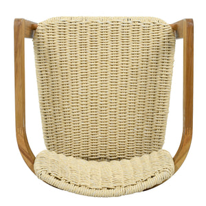 Outdoor Accent Armchairs For Patio (Set of 2) - Natural / Teak