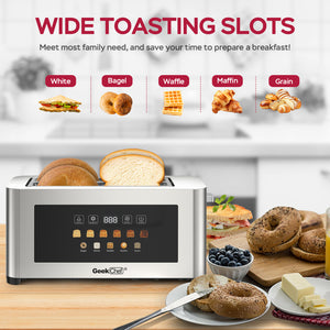 4-Slice Toaster with Extra-Wide Entrance and LED Display
