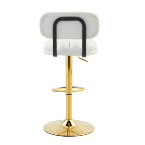 Adjustable Height Bar Stools & Footrest For Kitchen Island (Set of 2)
