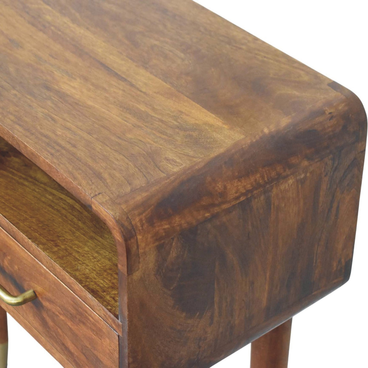 Solid Wood Valenza Curved Console Table