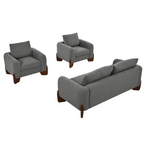 U_Style Modern 3-Piece Living Room Sofa Set