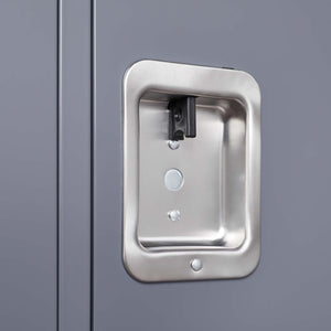6 Door Lockers With Lock For Employees, Storage Cabinet For Home, Gym, Office, School, Garage - Gray