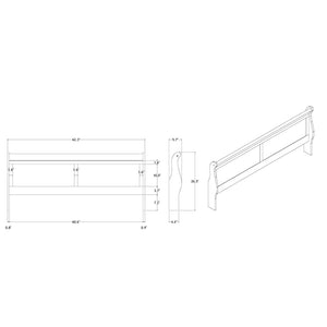 Charlston - Modern Sleigh Design Bed With LED