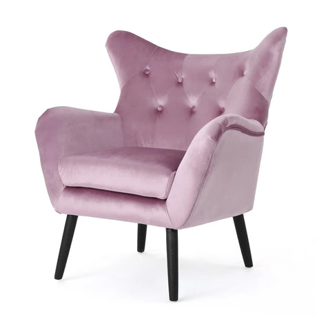 Alyssa - Mid Century Upholstered Arm Chair With Wingback Design - Best Buy Furniture