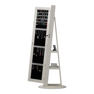Swivel Jewelry Cabinet With Full Length Mirror