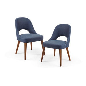 Dining Side Chair Upholstered Textured (Set of 2) - Navy