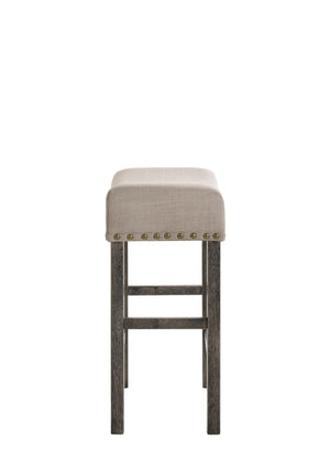Martha II - Weathered Counter Height Stool (Set of 2) - Gray / Tan - Best Buy Furniture