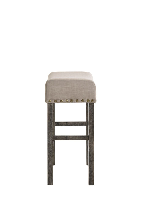 Martha II - Weathered Counter Height Stool (Set of 2) - Gray / Tan - Best Buy Furniture