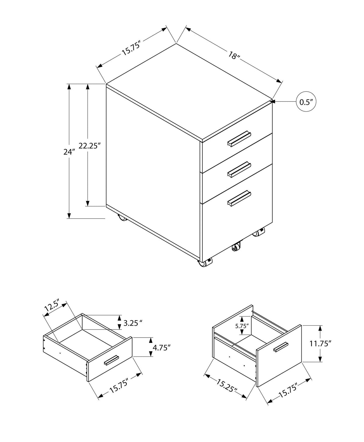 File Cabinet, Rolling Mobile, Storage Drawers, Printer Stand, Office, Work, Contemporary, Modern - Best Buy Furniture