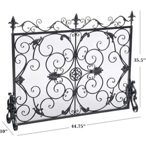 Darcie - Wrought Fireplace Screen, Ornate Design - Best Buy Furniture