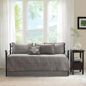 6 Piece Reversible Daybed Cover Set Dark