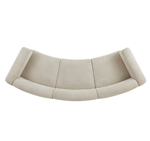 Elegant Curved Boucle Sofa