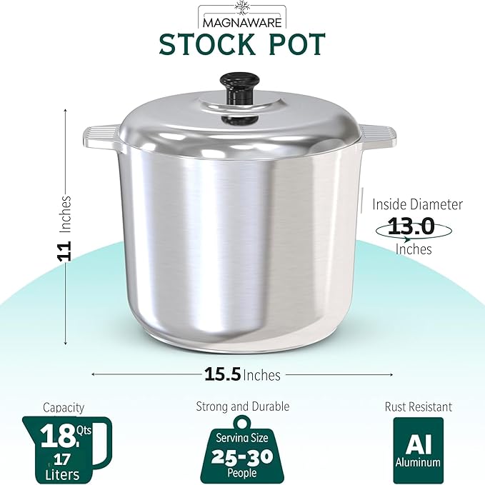 Stock Pot with Lid 14 Quarts