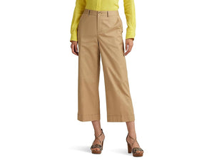 Lauren Ralph Lauren Women's Pleated Cropped Pants - Birch Tan