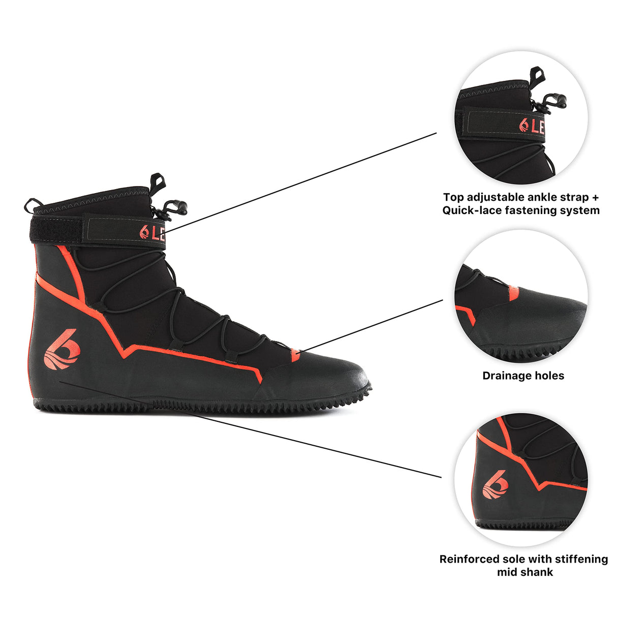 Level Six Creek Neoprene Boots - Black