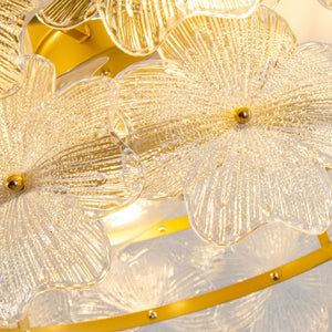 19-Inch Floral Glass Ceiling Fan with ABS Blades